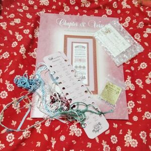 Just Nan Patience Chapter & Verse Cross Stitch Pattern & Embellishments